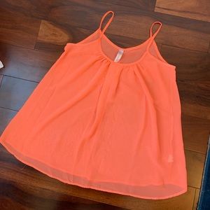 Sheer orange tank